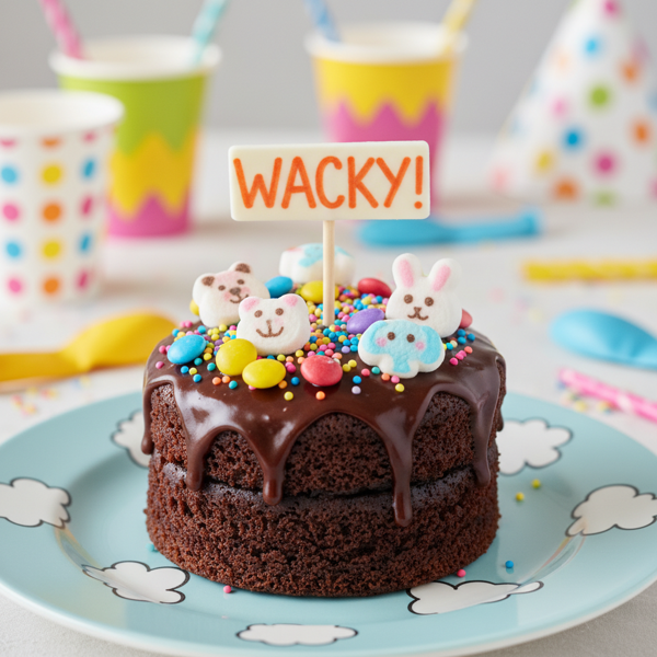 Mini Chocolate Wacky Cake for Kids recipe