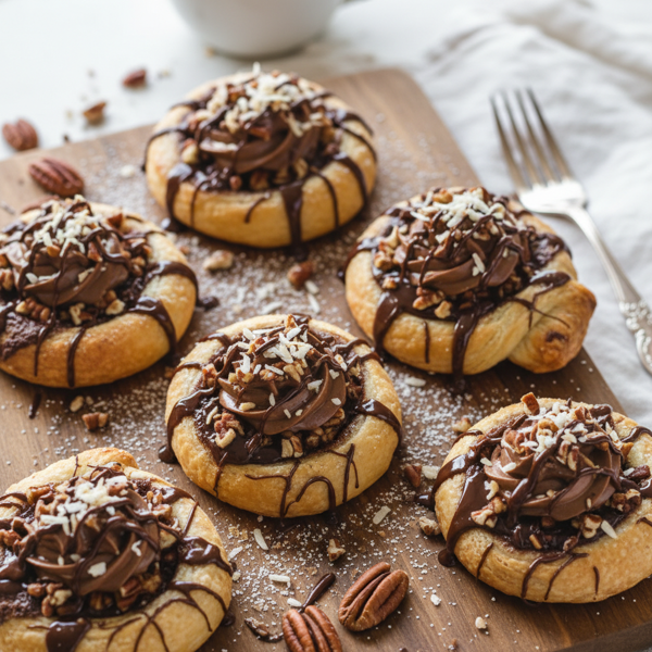 Mini German Chocolate Pecan Pastries recipe