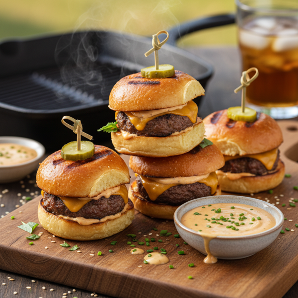 Mini Grilled Cheeseburger Bites recipe