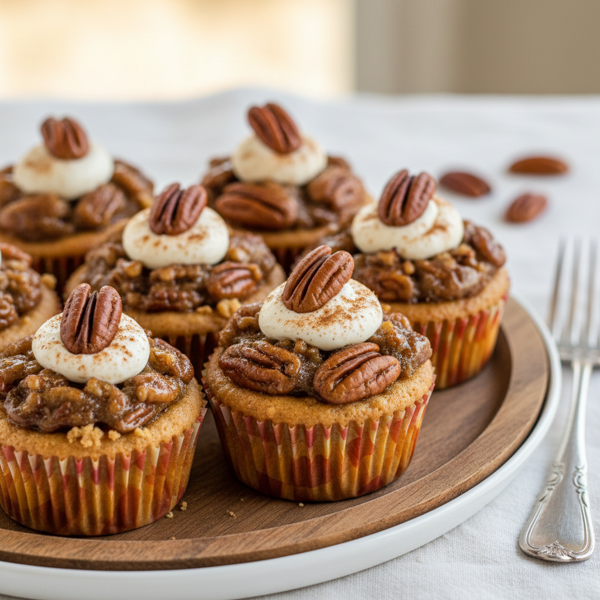 Mini Pecan Pie Delight Cupcakes recipe