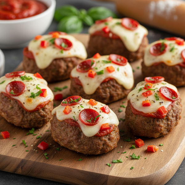 Mini Pizza Meatloaf Bites recipe