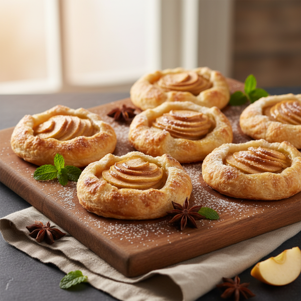 Miniature Apple Puff Pastry Galettes recipe