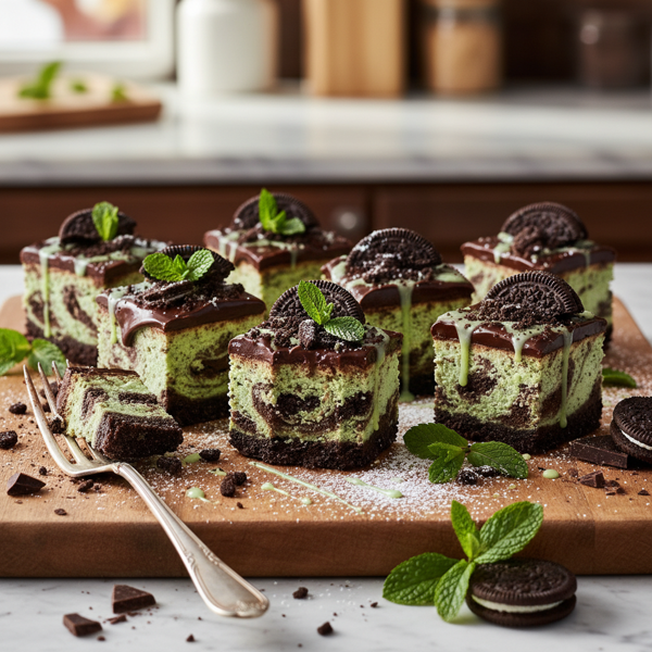 Mint Chocolate Cookie Cheesecake Bites recipe