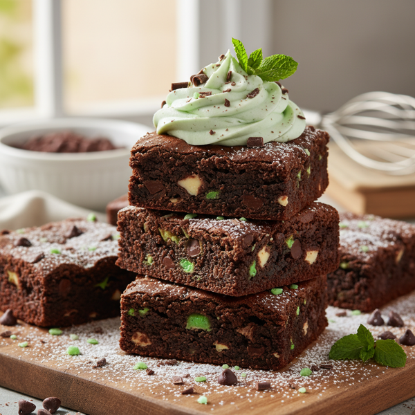 Minty Chocolate Delight Brownies recipe