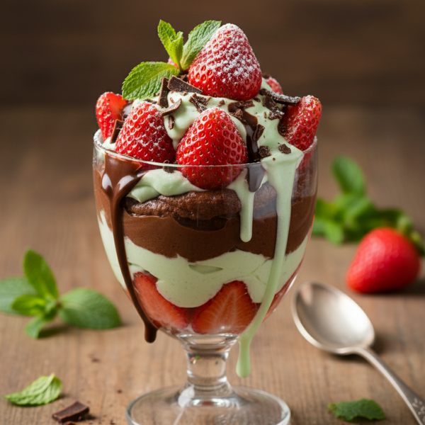 Minty Chocolate Strawberry Delight recipe