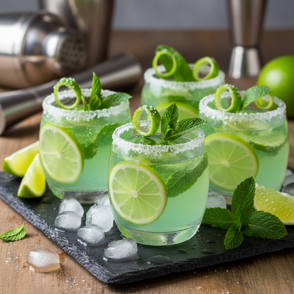 Minty Lime Mojito Jello Shots recipe