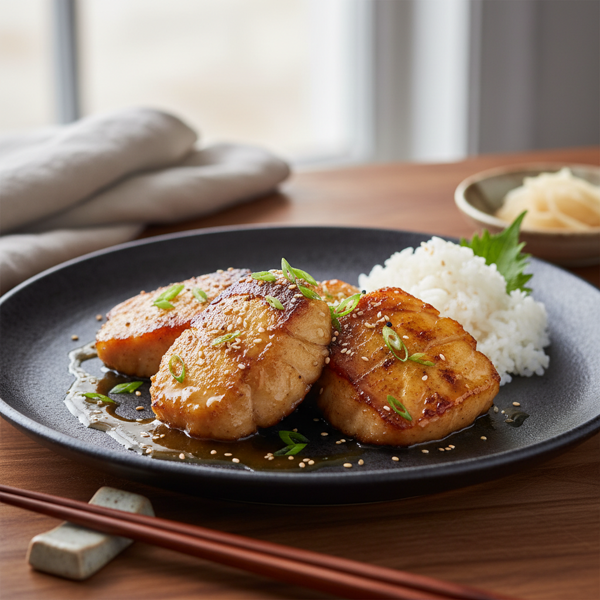 Miso-Glazed Cod Fillets with Sweet Mirin recipe