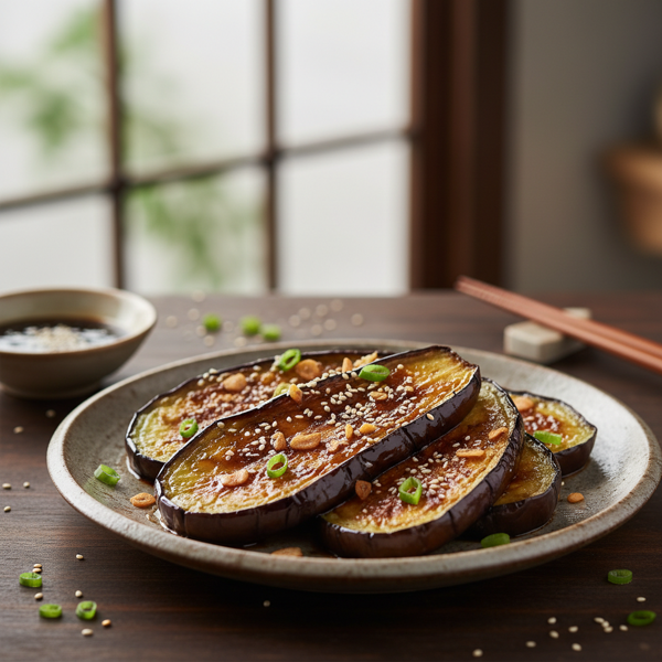 Miso-Glazed Eggplant with Garlic and Sesame recipe