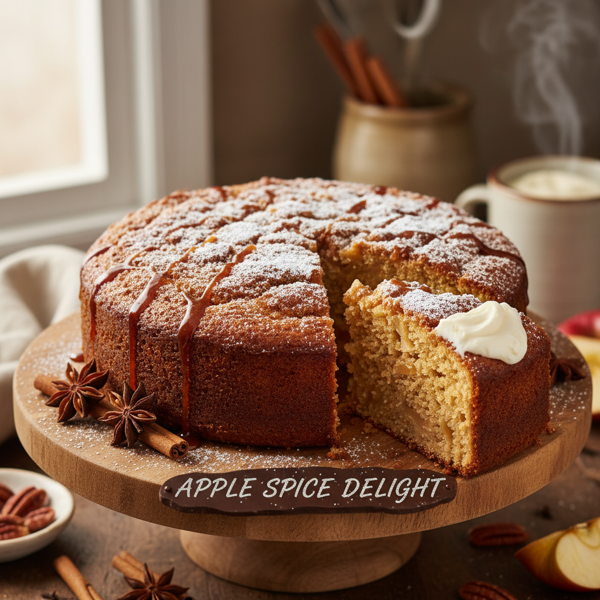 Moist Apple Spice Delight Cake recipe