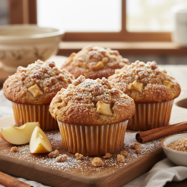 Moist Apple Streusel Muffins recipe