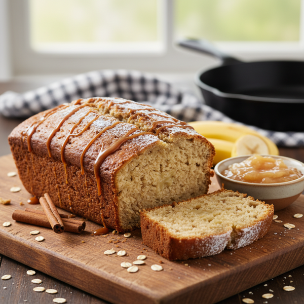 Moist Banana Applesauce Quick Bread recipe