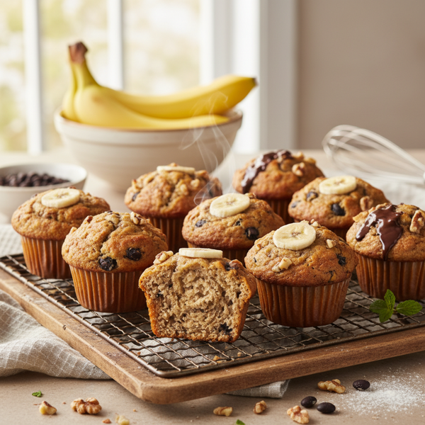 Moist Banana Bean Muffins recipe