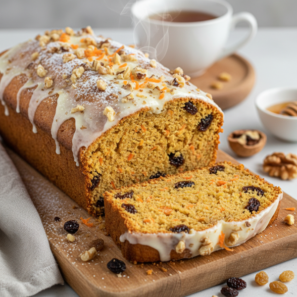 Moist Carrot Raisin Delight Bread recipe