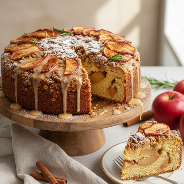 Moist Cinnamon Apple Delight Cake recipe
