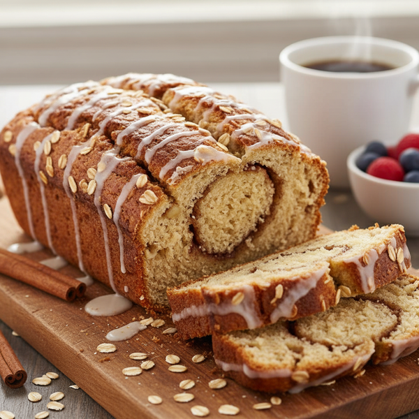 Moist Cinnamon Oatmeal Delight Bread recipe