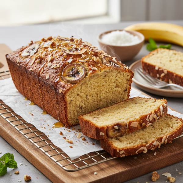 Moist Coconut Flour Banana Bread recipe