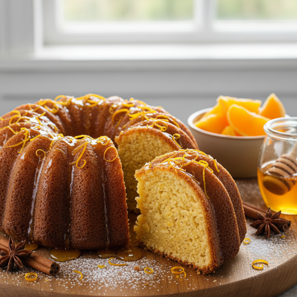 Moist Gluten-Free Honey Cake with Orange Zest recipe