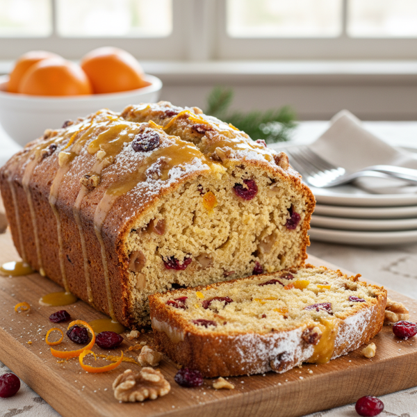 Moist Orange Cranberry Nut Bread recipe