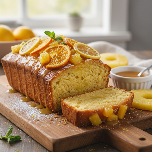 Moist Pineapple Citrus Loaf recipe