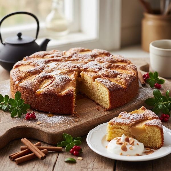 Moist Scandinavian Apple Delight Cake recipe