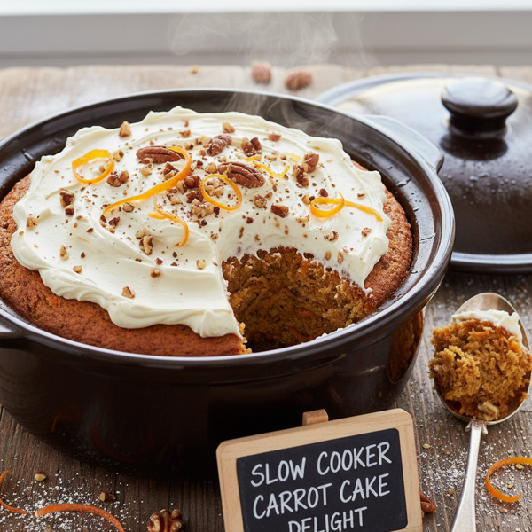 Moist Slow Cooker Carrot Cake Delight recipe