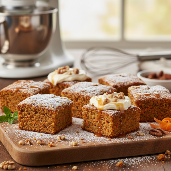 Moist Spiced Carrot Cake Bars recipe