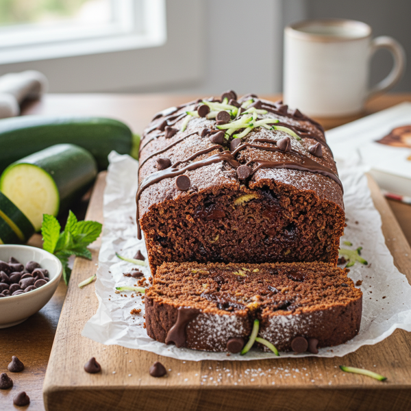 Moist Vegan Double Chocolate Zucchini Bread recipe