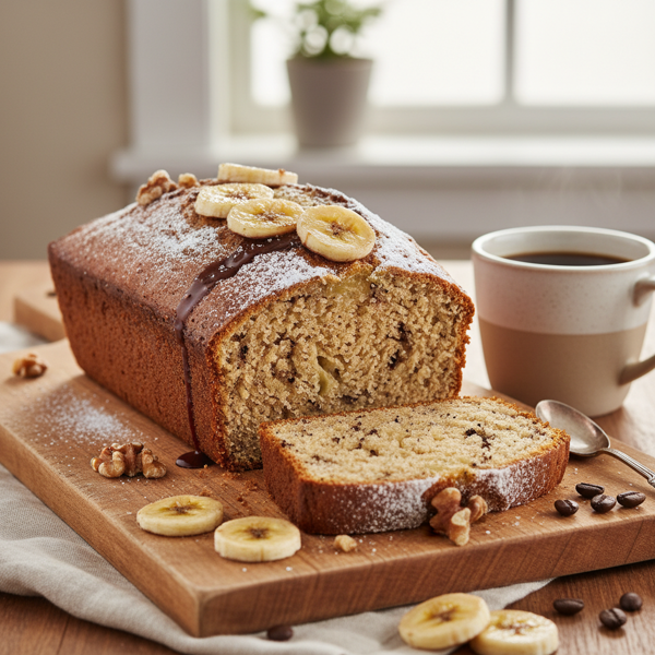 Moist Whole Wheat Banana Espresso Bread recipe