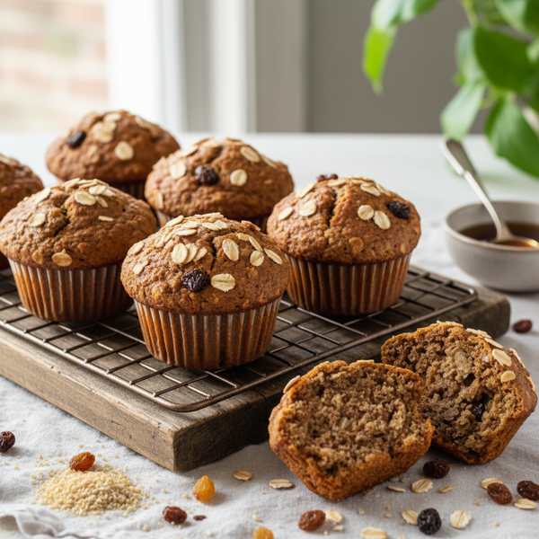 Moist Whole Wheat Bran Muffins recipe
