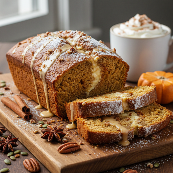 Moist Whole Wheat Pumpkin Spice Bread recipe