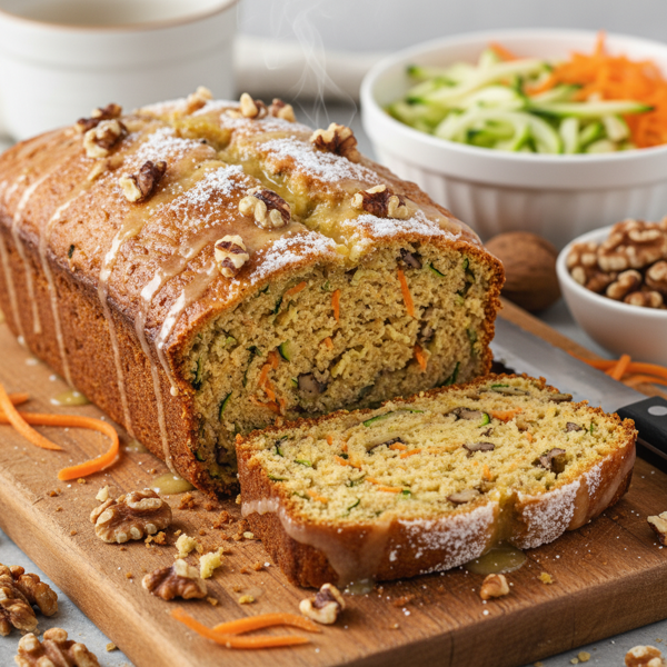 Moist Zucchini Carrot and Black Walnut Bread recipe