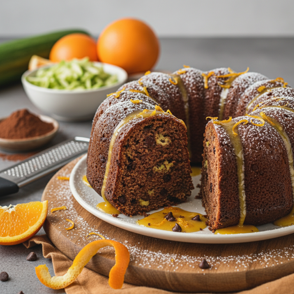 Moist Zucchini Chocolate Orange Delight Cake recipe