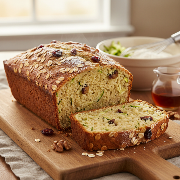 Moist Zucchini Oatmeal Bread recipe