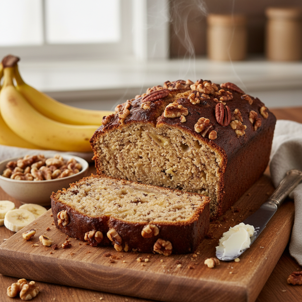 Moist & Flavorful Banana Nut Bread recipe