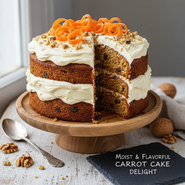 Moist & Flavorful Carrot Cake Delight recipe