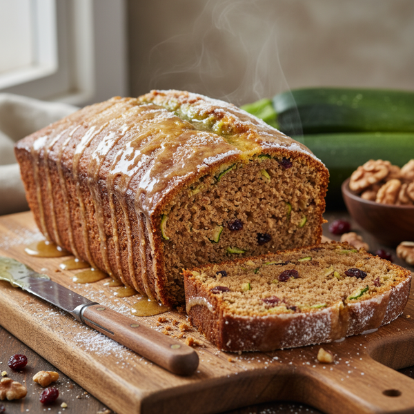 Moist & Glazed Zucchini Delight Bread recipe