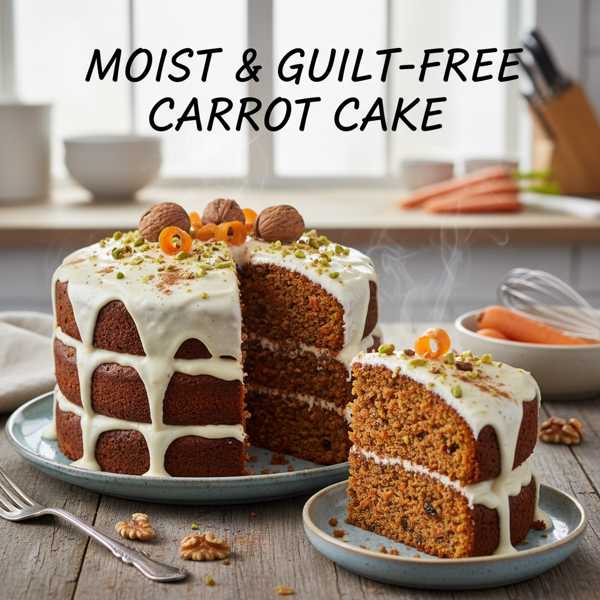 Moist & Guilt-Free Carrot Cake recipe