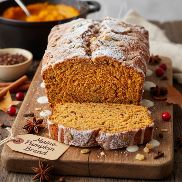Moist & Spicy Maine Pumpkin Bread recipe