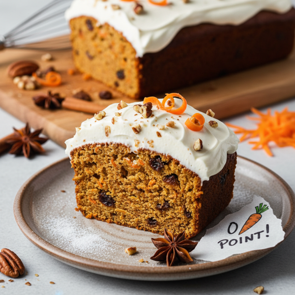 Moist and Delicious 0 Point Carrot Cake recipe