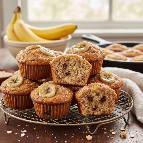 Moist and Delicious Banana Bran Muffins recipe