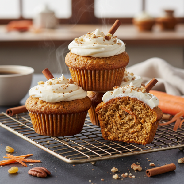 Moist and Flavorful Carrot Muffins recipe