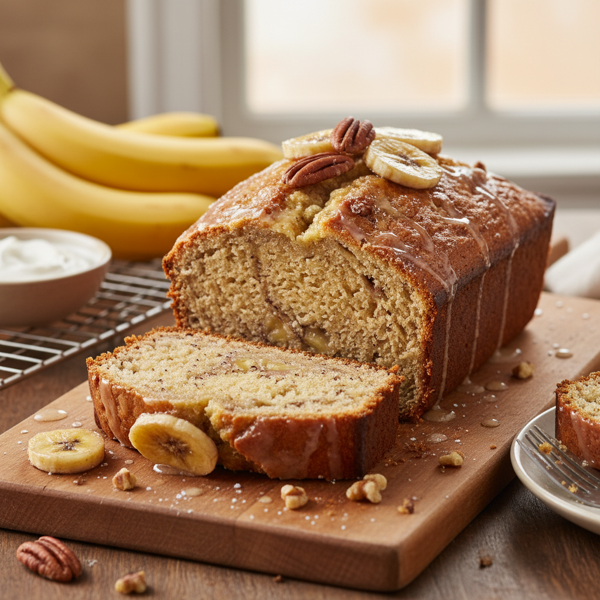 Moist and Flavorful Sour Cream Banana Bread recipe