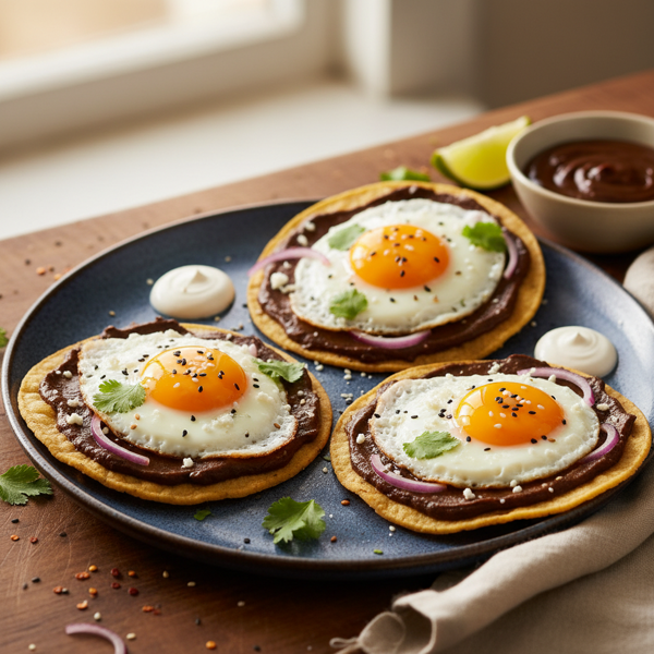 Mole Egg Tostada Delight recipe