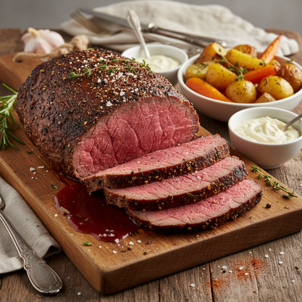 Mom's Ultimate Rare Roast Beef recipe