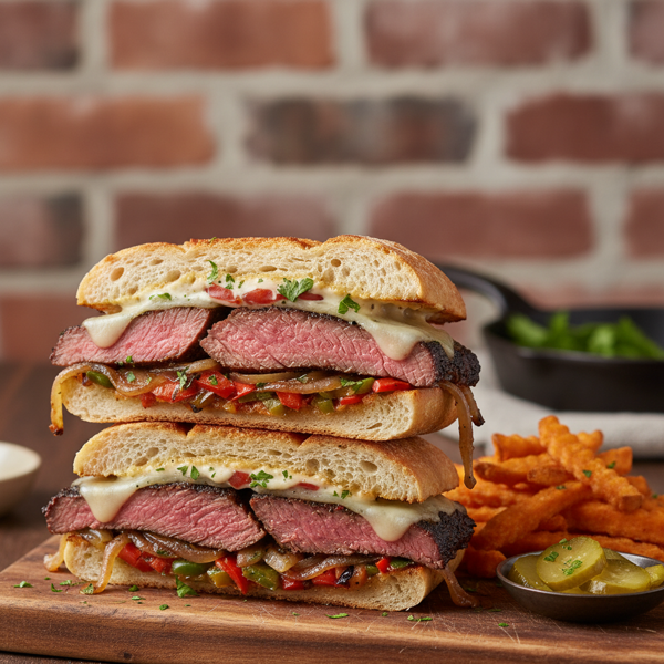 Montreal-Style Loaded Steak Sandwich recipe