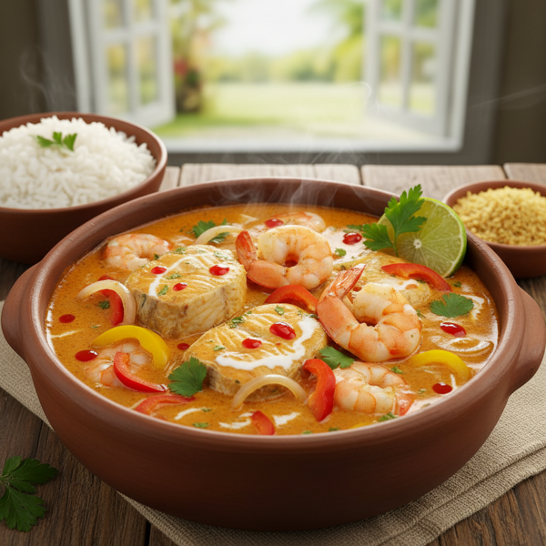 Moqueca de Peixe com Camarão recipe