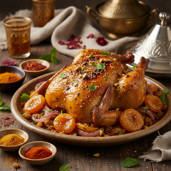 Moroccan Spiced Chicken with Apricot Glaze recipe