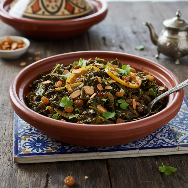 Moroccan Spiced Collard Greens Delight recipe
