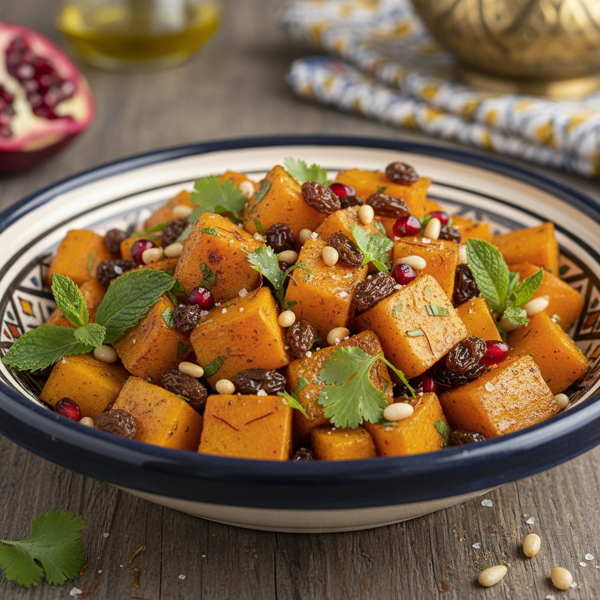 Moroccan Spiced Squash and Raisin Salad recipe