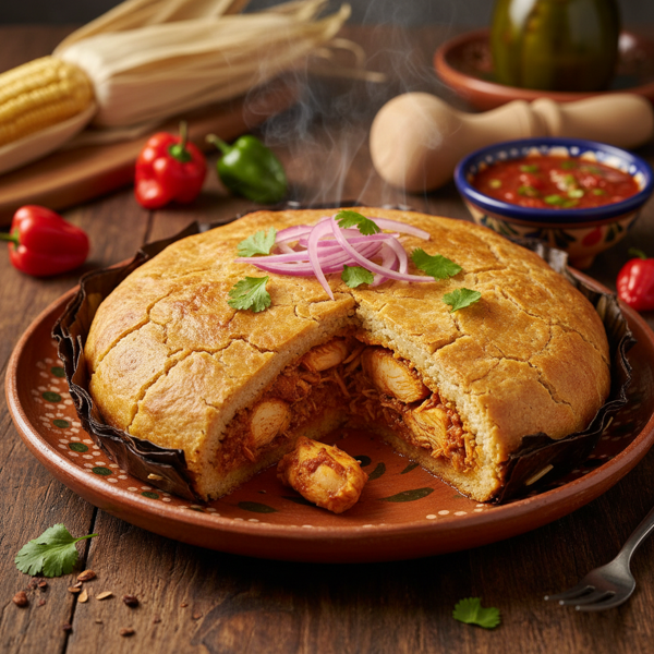 Mouthwatering Mucbil Pollo (Mexican Chicken Tamale Bake) recipe